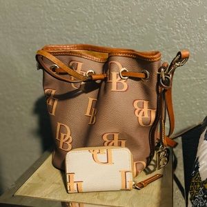 Dooney & Bourke small monogram drawstring purse and wallet